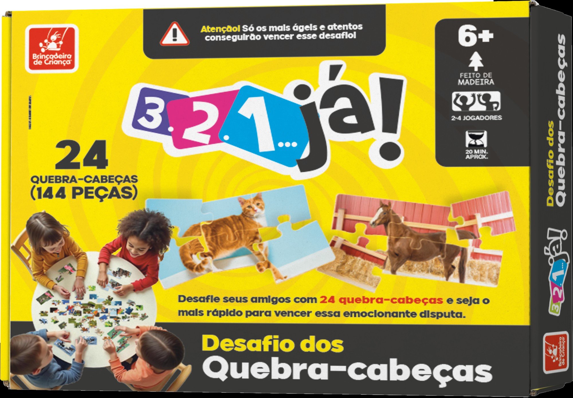 3, 2, 1 JÁ! DESAFIO DOS QUEBRA-CABEÇAS - Brincadeira de Criança
